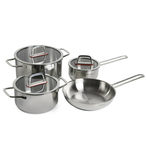 Bateria Simple Cook Burdeos 7pzs