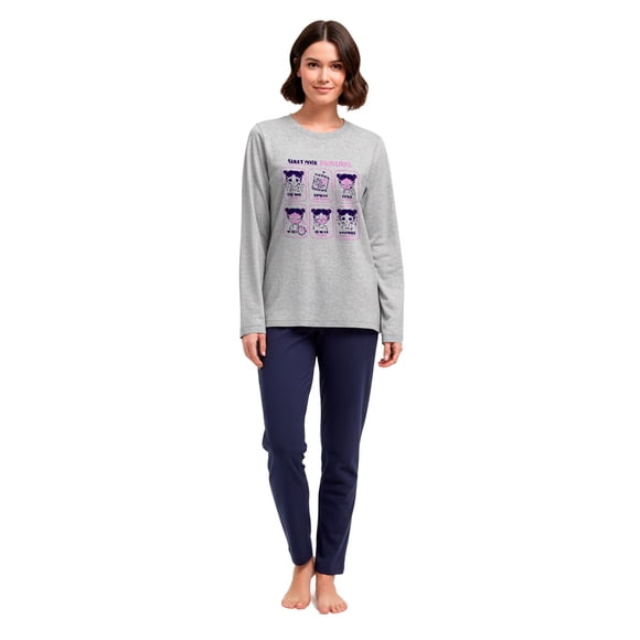 Pijama Algodón Mujer Invierno C3