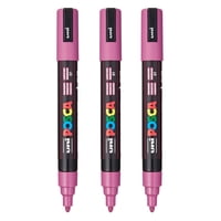 Marcadores De Pintura Posca Pc-5M Reversibles De Punta Mediana, Paquete De 3