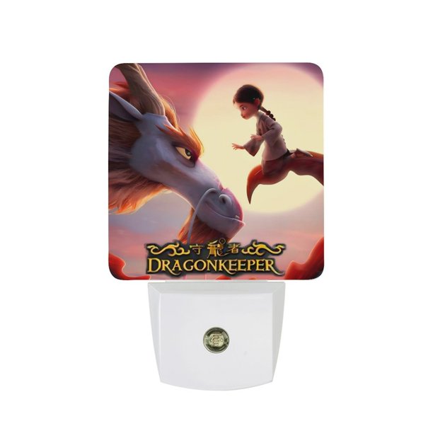 Guardián del Dragón Luz nocturna LED con sensor de anochecer a amanecer para dormitorio, baño, pasillo, escaleras - Lámpara LED nocturna de enchufe, 0.5W - 1 pieza