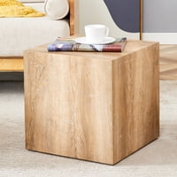 M&Ms - Elevate Your Living Space With This Square Modern Mdf Coffee Table That Showcases Smooth, Light Wood Color Texture Patterns. It Is Characterized By Stylish Design.15.7*15.7*15.7