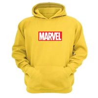 Genérico - Polerón Canguro Logo Comic Amarillo Talla M Unisex