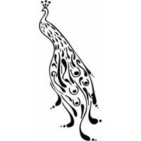 Rienda Libre Graphics - Decomural Peacock Bird Ws-17306