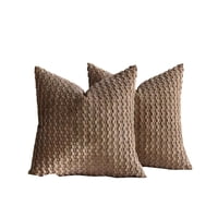 Genérico - Pack De 2 Fundas De Cojines Diseño De Maiz 45Cm X 45 Cm Marron