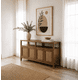 thumbnail image 2 of Buffet "Palqui" de Madera y Rattan Aparador con Puertas - Café - 150x40x80 cm, 2 of 3