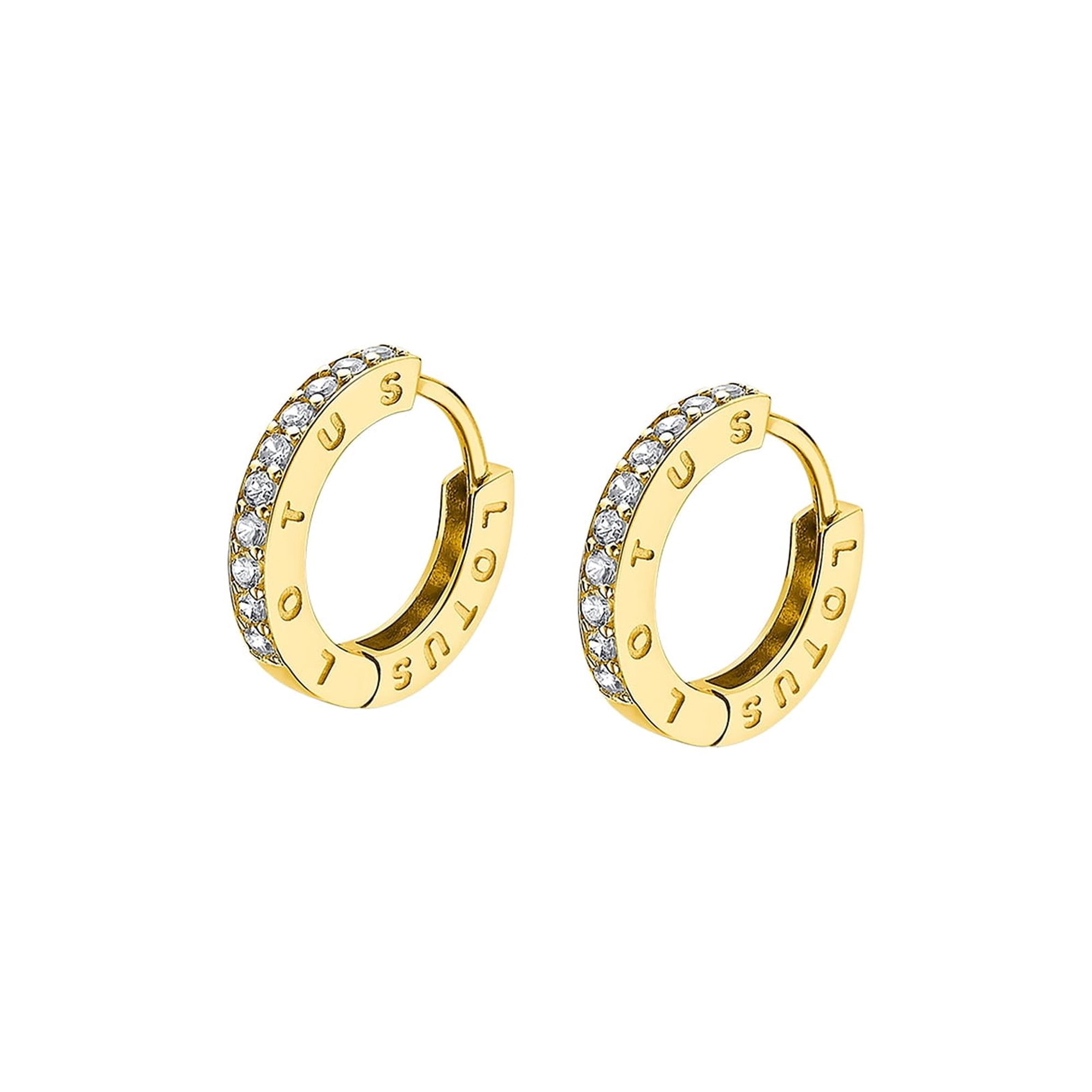 Aros Lp1887-4/4 Lotus Silver Dorado Mujer Hoops