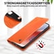 thumbnail image 3 of Funda Billetera de Cuero para [Xiaomi POCO X6 5G], Bloqueo RFID, Tarjetas y Soporte Naranja, 3 of 5