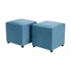 thumbnail image 2 of Set Poufs Cali 2 Cuerpos Felpa Azul Petroleo, 2 of 6