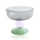 thumbnail image 1 of Cuenco de vidrio para helado, vasos de postre coloridos con pie, 1 of 5