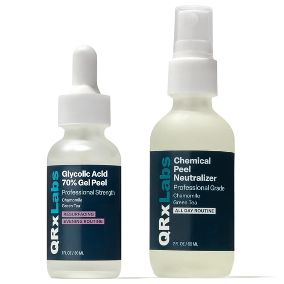 Set de Peeling Químico QRxLabs Gel de Ácido Glicólico 70% 90 ml