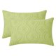 thumbnail image 1 of Protectores de Almohada REGALWOVEN con Tamaño Estándar de Sobre 2 Piezas, Fundas de Almohada Transpirables de Algodón para Hogar Hotel Verde B Queen, 1 of 5