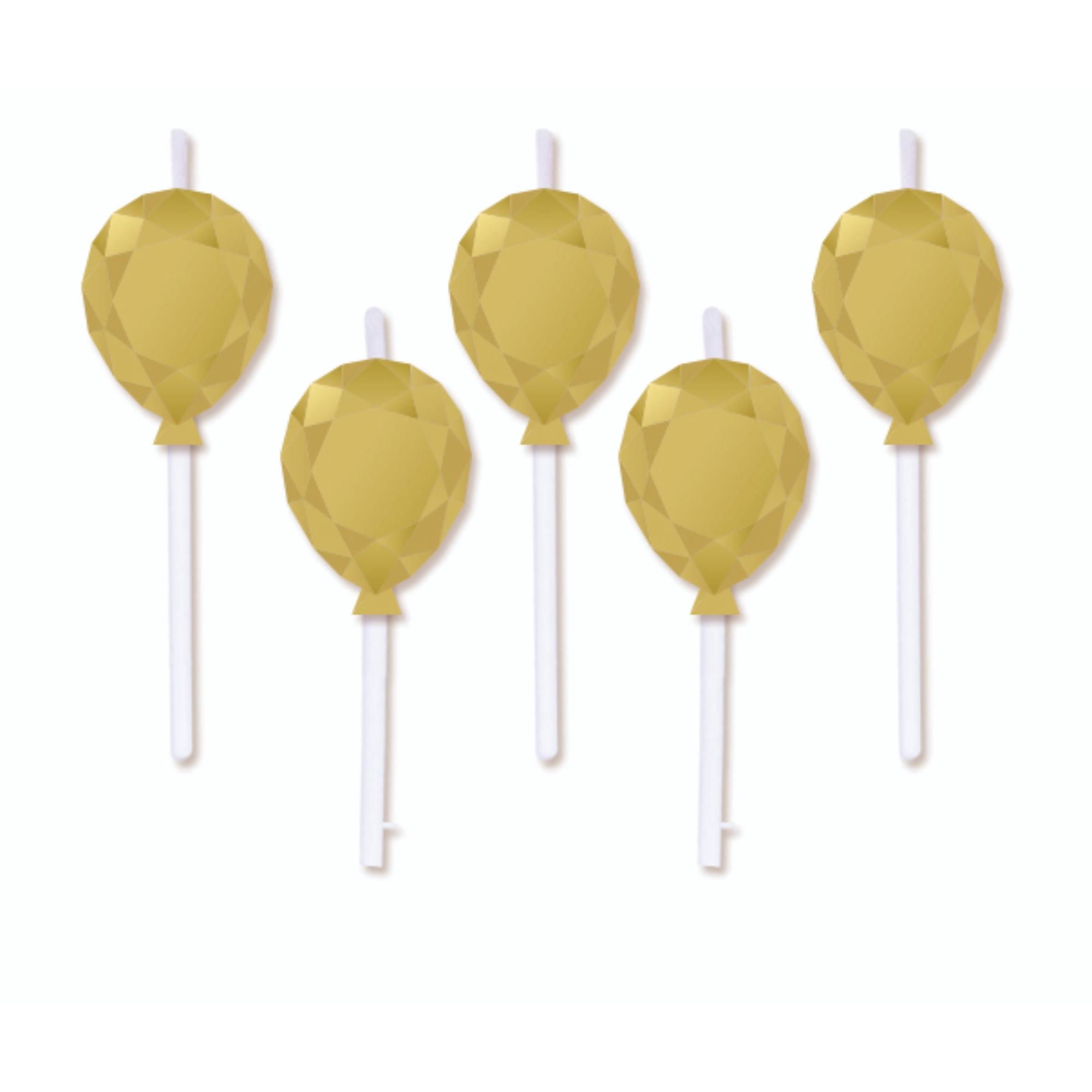 Set De Velas Globos Dorados, 1 Un Way To Celebrate