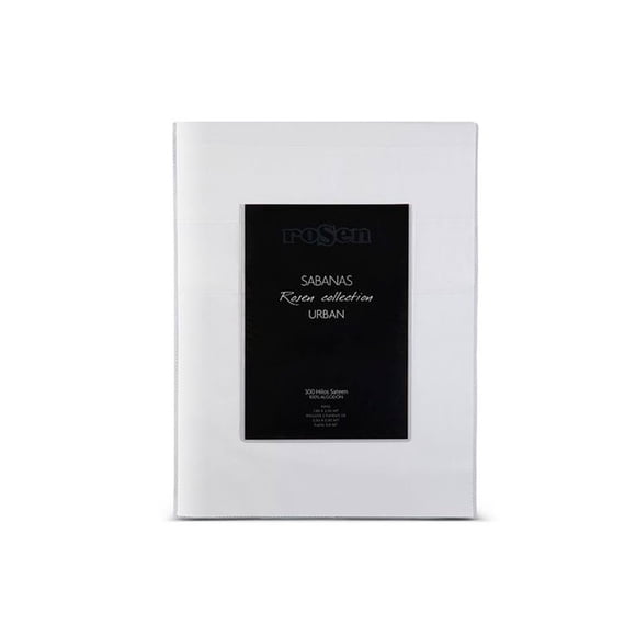 Sábana Rosen 300 Hilos Algodón Lisa Blanca King