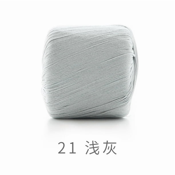 Xiao Hua Hilo de ganchillo de algodón puro n.° 3 para encaje, ideal para la confección de encajes, bolsos, pulseras y adornos florales. Hilo para manualidades con gran resistencia, color gris claro.