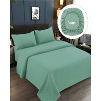 Genérico - Juego De Sabanas 500 Hilos King Verde Claro