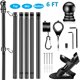 thumbnail image 2 of Kit de poste de bandera BONWIN negro de acero inoxidable – 183 cm, 2 of 8