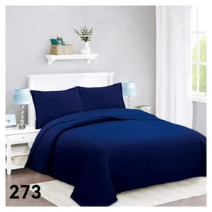Genérico - Cubrecama Quilt Verano 1.5 Plazas - Azul Marino 273