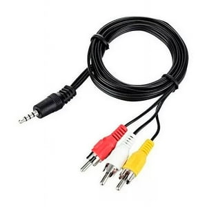 Genérico - Cable Auxiliar A Rca 3X1 Aux 3.5Mm De Audio Y Video 1. 5 Mtrs
