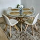thumbnail image 1 of Comedor Mesa Warwick Vidrio 120cm + 4 sillas Capitonne Velvet Beige, 1 of 3