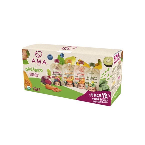 Puré Multivegetales Orgánico Pack, 1080 g