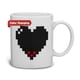 thumbnail image 1 of Taza Kikkerland Pixel Heart Morphing de 325 ml que cambia de color, 1 of 6