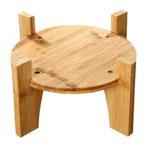 Magideal - Soporte De Exhibición Para Dispensador De Bebidas, Soporte De Madera, Base Redonda, Soporte Para Hervidor Frío, Multiusos Para Encimeras De Cocina Y F 18Cm De Diámetro