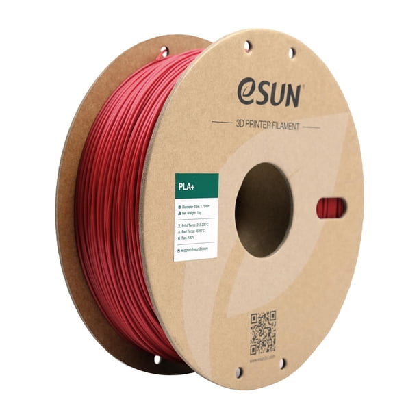 Filamento para impresora 3D eSun PLA+, 1,75 mm, bobina de 1 kg, para camión de bomberos, rojo