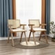 thumbnail image 1 of Pack 2 Silla Comedor Chandigarh Madera Natural Cojín Lino Venhoouse, 1 of 8