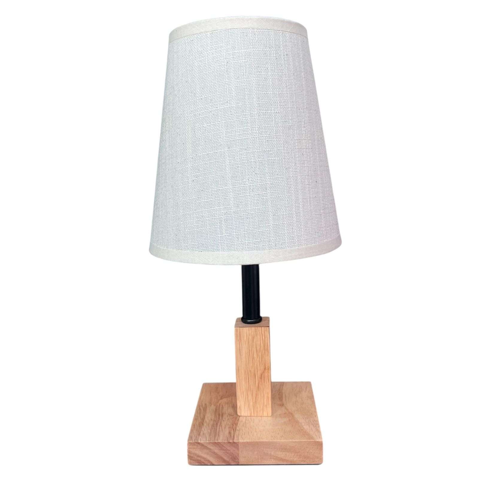 Oem - Lampara De Velador Lampara De Mesa Madera Cuadrado