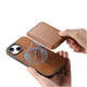 thumbnail image 2 of Funda de Cuero Magnética con Tarjetero para iPhone 15 Cubierta Delgada Marrón, 2 of 5