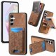 thumbnail image 1 of Funda Billetera con Soporte para Samsung Galaxy A35 Protector Delgado Marrón, 1 of 6