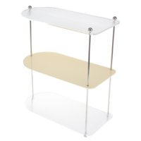 Bothyi - Organizador De Tocador En Capas, Soporte Para Bandeja, Estante Para Especias Para Dormitorio, Cocina, Tocador, 3 Capas, Blanco