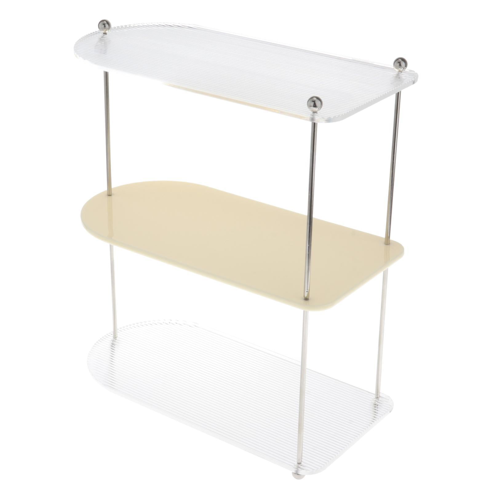 Bothyi - Organizador De Tocador En Capas, Soporte Para Bandeja, Estante Para Especias Para Dormitorio, Cocina, Tocador, 3 Capas, Blanco