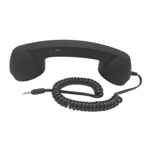 Magideal - Auricular De Teléfono Celular Vintage /3.5Mm /Comfort/ Classic/ Mini Receptor De Teléfono Celular Micrófono Altavoz Teléfono Celular Teléfono Intelige Negro