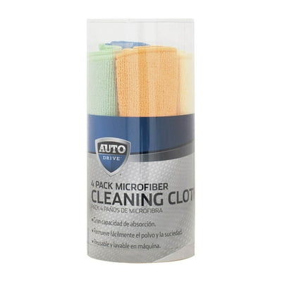 Paños De Limpieza Auto Multipropósito Microfibra Pack 4 Un 4 Un Autodrive