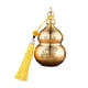 thumbnail image 3 of Artesanía De Calabaza De Cobre Chino, Adorno De Oficina Para El Hogar, Decoración De Mesa, Borla Amarilla, 3 of 5
