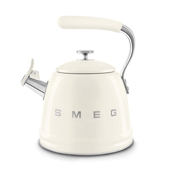 Hervidor de Estufa Retro SMEG 2.3L Crema con Silbato