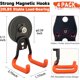 thumbnail image 2 of ULIBERMAGNET ProMag Upgraded Heavy Duty Magnetic Garage Hooks, paquete de 4, 2 of 3