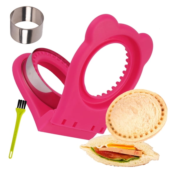 Sellador Y Cortador Para Sándwiches Uncrustables Rosa Rojo