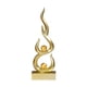 thumbnail image 2 of Estatua Abstracta De Fuego Para Decoración Del Hogar, Artesanía Para Sala De Estar, Balcón, Estantería Dorada, 2 of 5