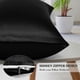 thumbnail image 5 of PiccoCasa 2 Piezas Funda de Almohada de Satén con Cremallera Sedosa, King Negro, 5 of 7