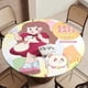 thumbnail image 5 of BEE AND PUPPYCAT-theme Fitted Round Tablecloths Elastic Edged Table Covers Waterproof Table Cloth for Kitchen Holiday Party Tables Decor 120cm, 5 of 6