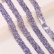 thumbnail image 1 of suxuMhao Cinta de Decoración con Pedrería, Cinta de Pedrería Autoadhesiva con Ribete de Pedrería, Cinta de Pedrería de Cristal con Brillo Cinta con Ribete de Cristal, Morado + Plateado, 0.59 X, 1 of 4