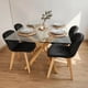 thumbnail image 2 of Comedor Mesa Greta 140x90 cm + 4 Sillón Rubik Velvet Negro, 2 of 3