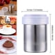 thumbnail image 5 of Azucarero con tapa de acero inoxidable de malla fina para azúcar en polvo, canela, azúcar glas, cacao, chocolate, tamiz, aspersor, dragas para café, capuchino y latte., 5 of 5