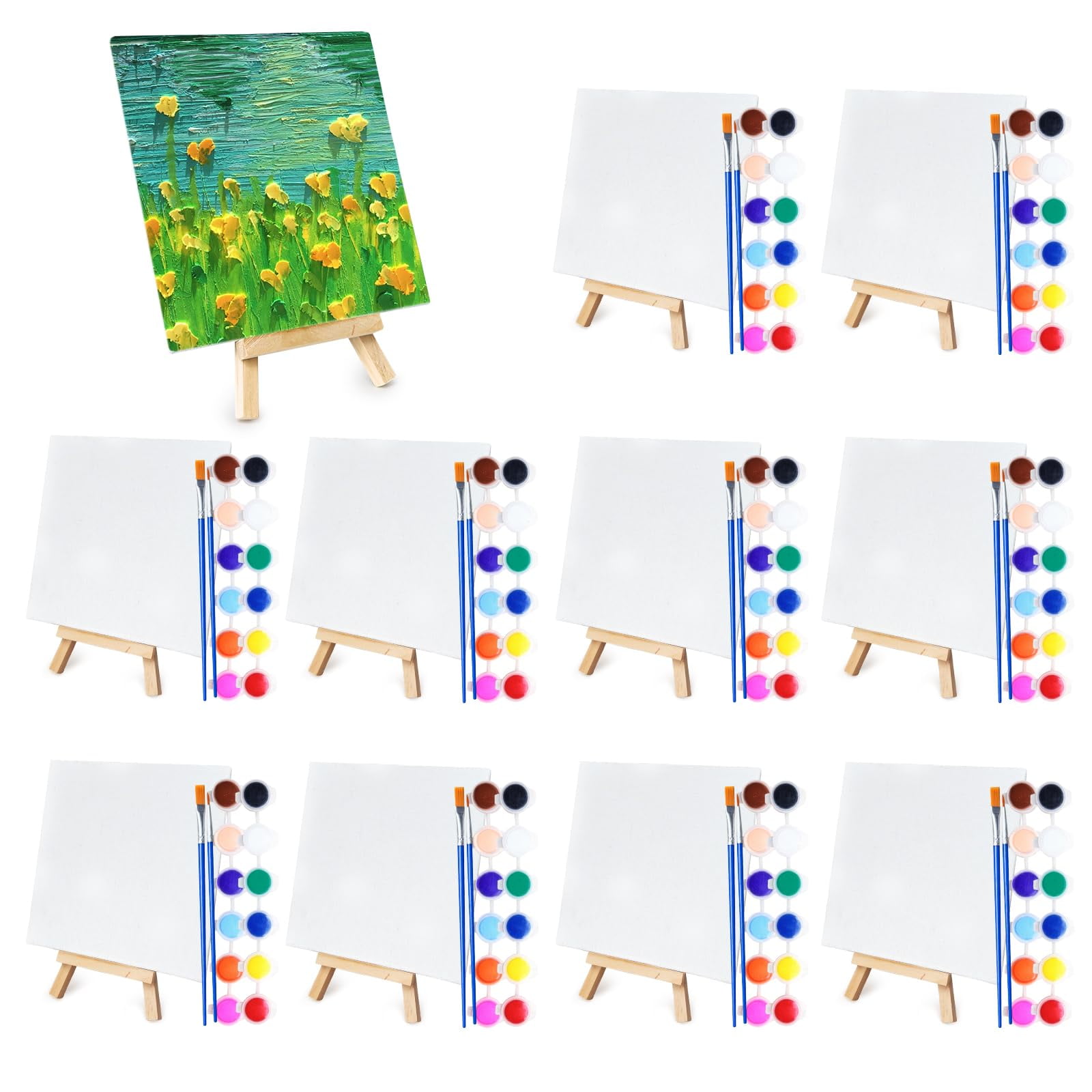 Set De Pintura Dua Maiga 10 Minikit De Pintura Acrílica Con Lienzo