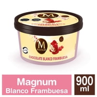 Helado Postre Magnum Frambuesa Blanco Pote