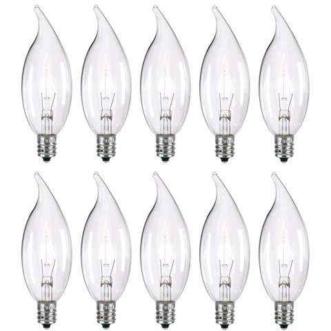 Bombillas Tiqian Con Base E12, 60 W, B10 Ctc, Incandescentes, Transparentes