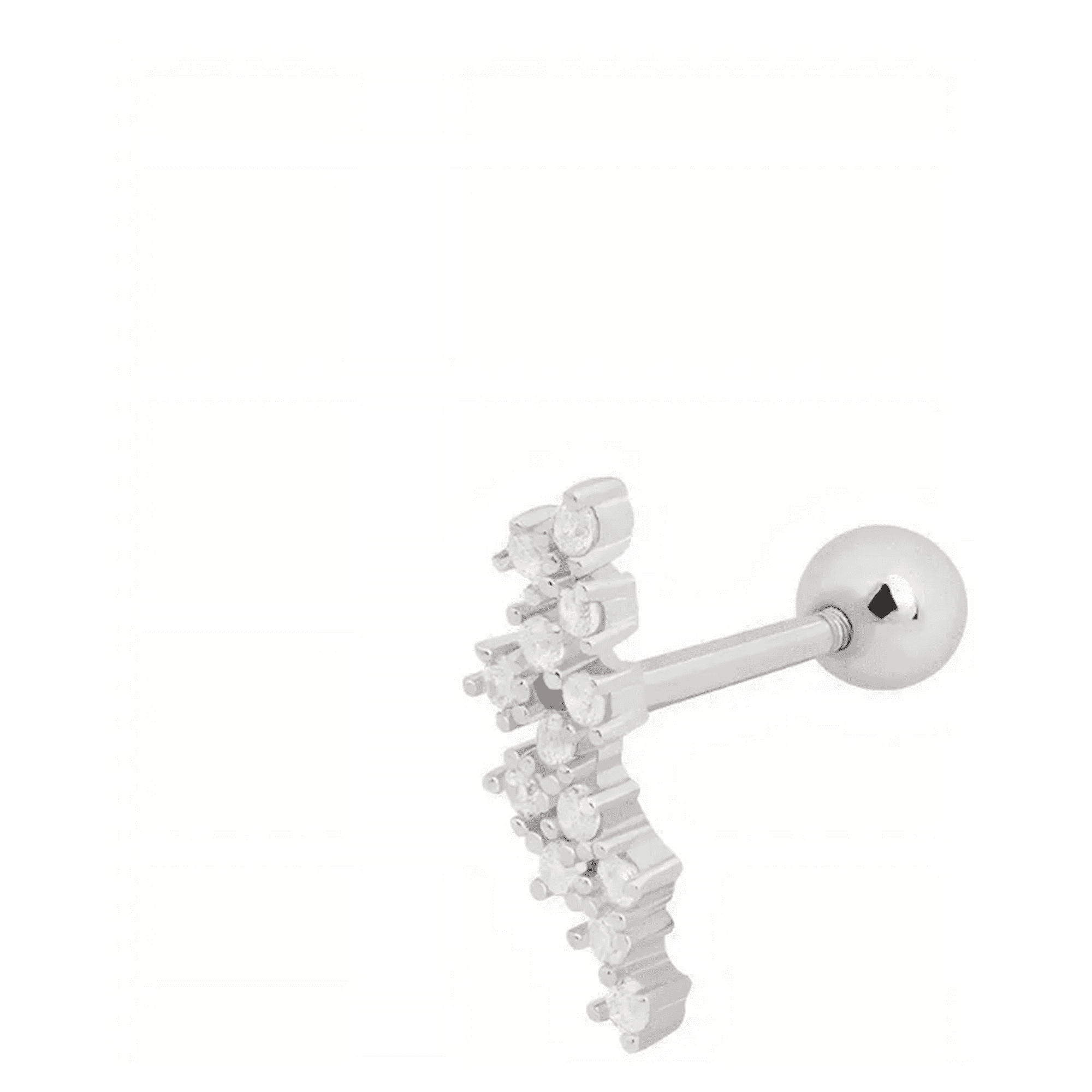 Lidia Tu Moda - Piercing Puntos De Luz Plata 925