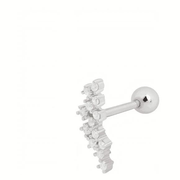 Piercing Puntos De Luz Plata 925